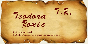 Teodora Romić vizit kartica